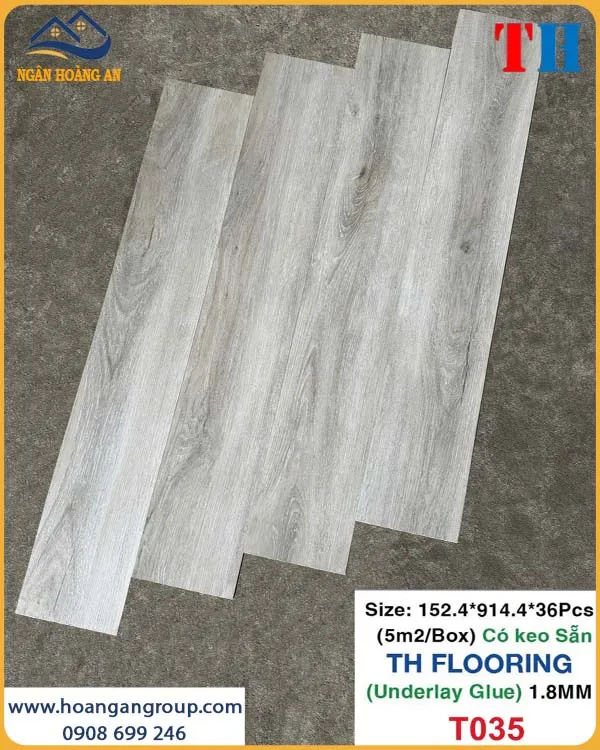 Miếng Lót Sàn Nhựa Có Keo Sẵn THFLoor TH035 Dày 1.8mm